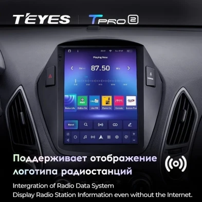 Штатная магнитола Tesla style Teyes TPRO 2 4/64 Hyundai IX35 (2009-2015) F2 Тип-AB