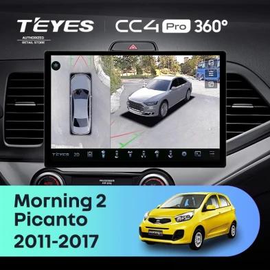 Штатная магнитола Teyes CC4 Pro 360 12/256 Kia Picanto (2011-2017) (13")