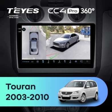 Штатная магнитола Teyes CC4 Pro 360 12/256 Volkswagen Touran 1 (2003-2010) F2