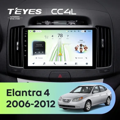 Штатная магнитола Teyes CC4L 6/64 Hyundai Elantra 4 HD (2006-2012)