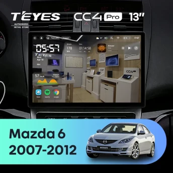 Штатная магнитола Teyes CC4 Pro 12/256 Mazda 6 2 GH (2007-2012) (13")