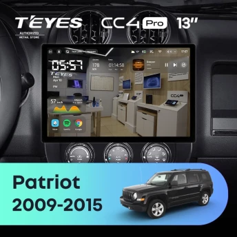 Штатная магнитола Teyes CC4 Pro 8/128 Jeep Patriot (2009-2015) (13")