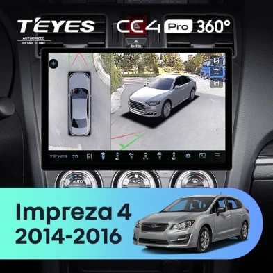 Штатная магнитола Teyes CC4 Pro 360 12/256 Subaru Impreza 4 (2014-2016) (11")