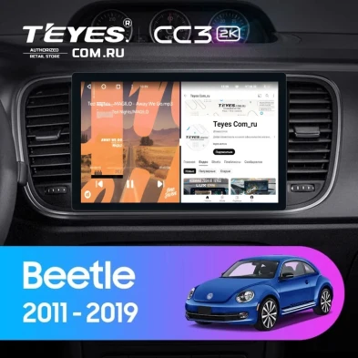 Штатная магнитола Teyes CC3 2K 4/64 Volkswagen Beetle A5 (2011-2019) (11")