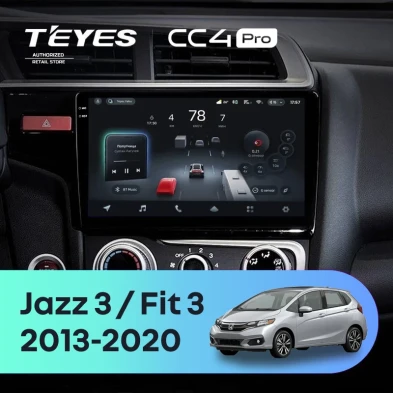 Штатная магнитола Teyes CC4 Pro 8/128 Honda Jazz 3 (2013-2020) Тип-A
