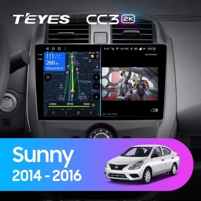 Штатная магнитола Teyes CC3 2K 6/128 Nissan Sunny (2014-2016)