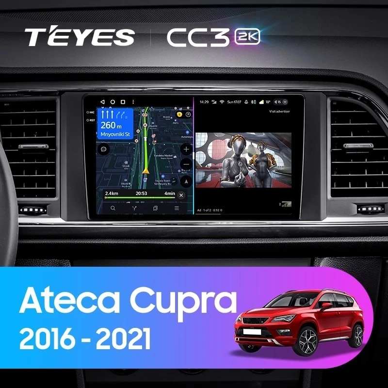 Штатная магнитола Teyes CC3 2K 6/128 Seat Ateca Cupra (2016-2021)