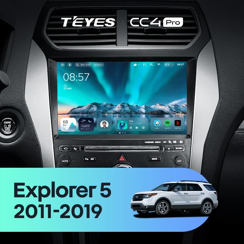 Штатная магнитола Teyes CC4 Pro 12/256 Ford Explorer 5 (2011-2019) Тип-A