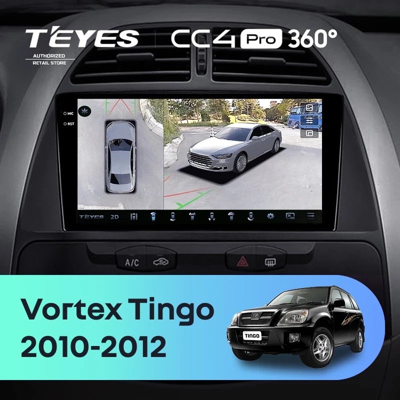 Штатная магнитола Teyes CC4 Pro 360 12/256 Vortex Tingo (2010-2012)