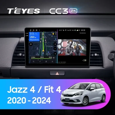 Штатная магнитола Teyes CC3 2K 4/32 Honda Fit 4 (2020-2024) Тип-B Правый руль