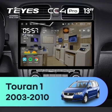Штатная магнитола Teyes CC4 Pro 12/256 Volkswagen Touran 1 (2003-2010) (13")