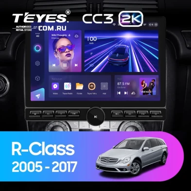 Штатная магнитола Teyes CC3 2K 6/128 Mercedes-Benz R-Class W251 R280 R300 R320 (2005-2017) F1 (13" с кнопками)