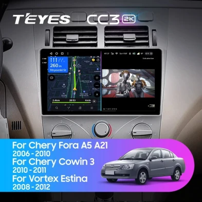 Штатная магнитола Teyes CC3 2K 4/32 Vortex Estina (2008-2012)
