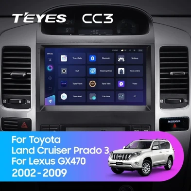 Штатная магнитола Teyes CC3 4/32 Lexus GX470 (2002-2009) F3