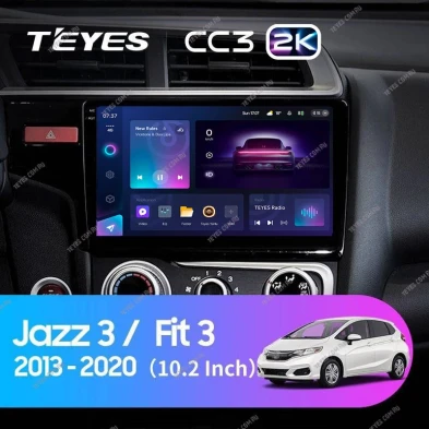 Штатная магнитола Teyes CC3 2K 360 6/128 Honda Jazz 3 (2013-2020) Тип-B