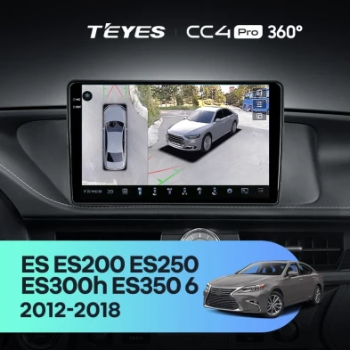 Штатная магнитола Teyes CC4 Pro 360 8/128 Lexus ES ES200 ES250 ES300h ES350 XV60 VI (2012-2018) Тип-A