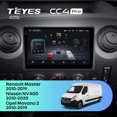 Штатная магнитола Teyes CC4 Pro 12/256 Renault Master (2010-2019) F2