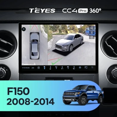 Штатная магнитола Teyes CC4 Pro 360 8/128 Ford F150 P415 Raptor (2008-2014) F2 (13")