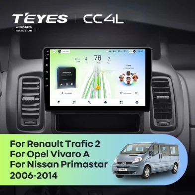 Штатная магнитола Teyes CC4L 6/64 Renault Trafic 2 (2006-2014) Тип-A