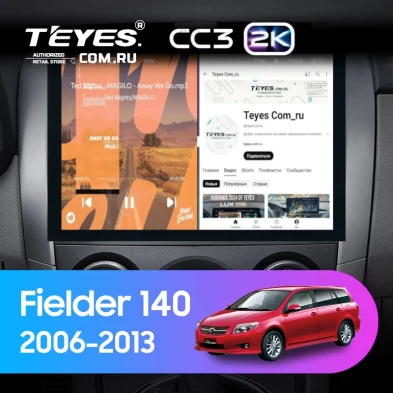 Штатная магнитола Teyes CC3 2K 6/128 Toyota Corolla Fielder 140 (2006-2013) Тип-B (13")