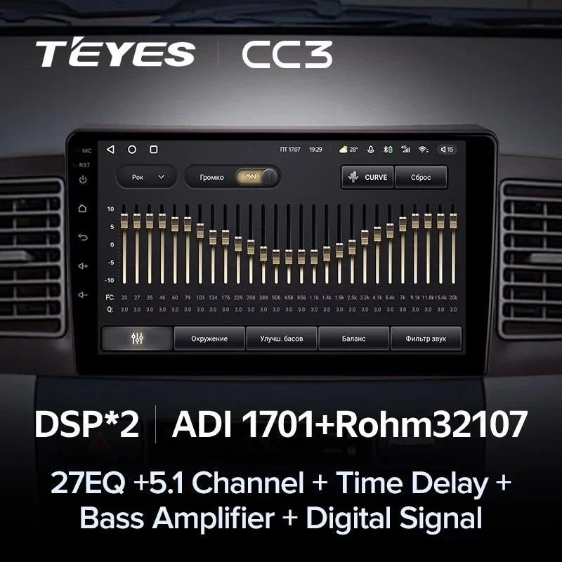 Штатная магнитола Teyes CC3 4/32 Toyota Corolla E130 E120 (2000-2004)