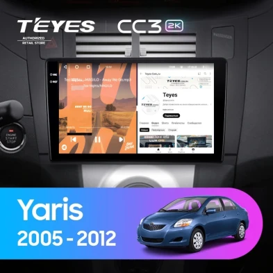 Штатная магнитола Teyes CC3 2K 4/64 Toyota Yaris XP90 (2005-2012) F1