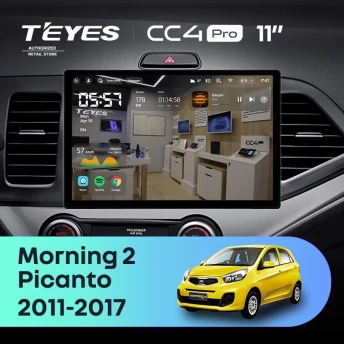 Штатная магнитола Teyes CC4 Pro 8/128 Kia Picanto (2011-2017) (11")