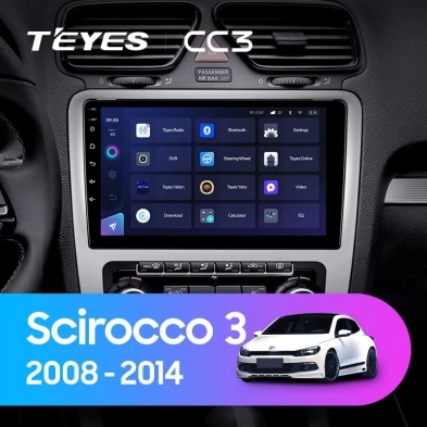Штатная магнитола Teyes CC3 4/32 Volkswagen Scirocco 3 (2008-2014) F3 (Серая)