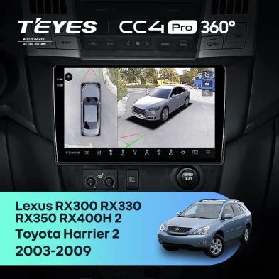 Штатная магнитола Teyes CC4 Pro 360 8/128 Toyota Harrier (2003-2009) F3
