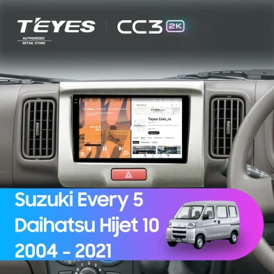 Штатная магнитола Teyes CC3 2K 6/128 Daihatsu Hijet 10 (2004-2021)