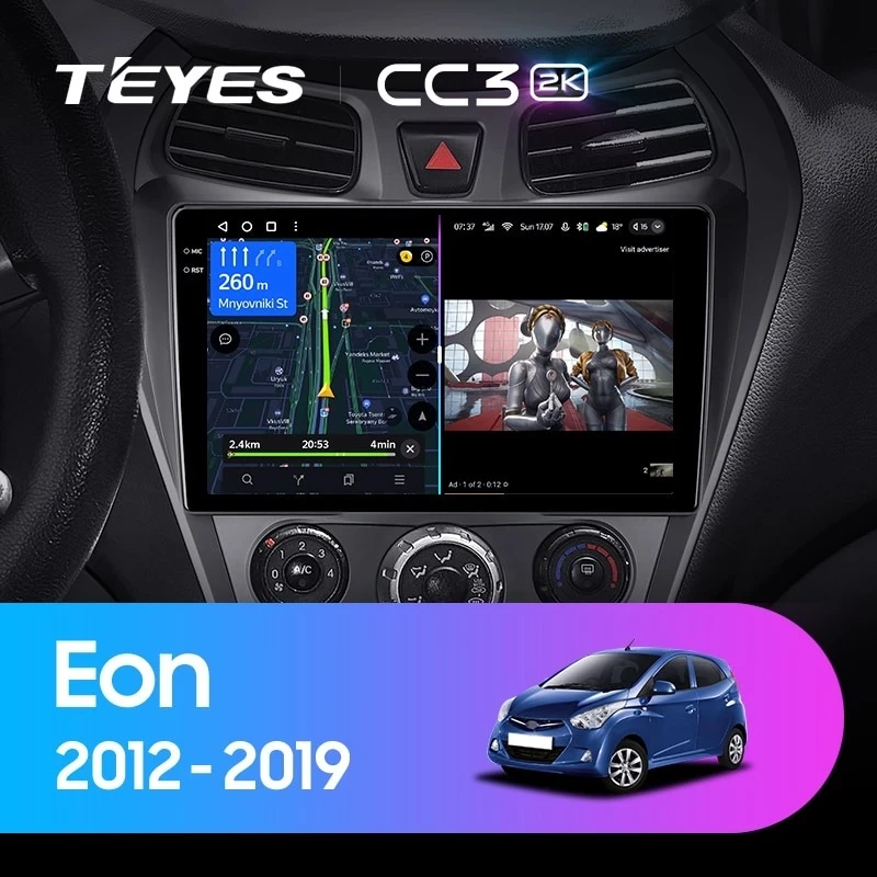 Штатная магнитола Teyes CC3 2K 6/128 Hyundai Eon (2012-2019)