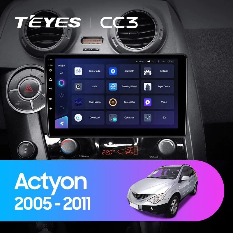 Штатная магнитола Teyes CC3L 4/32 SsangYong Actyon C100 (2005-2011)
