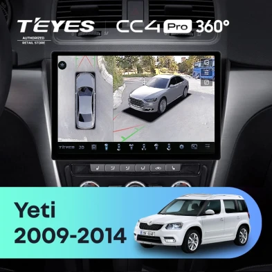 Штатная магнитола Teyes CC4 Pro 360 8/128 Skoda Yeti 5L (2009-2014) (11")