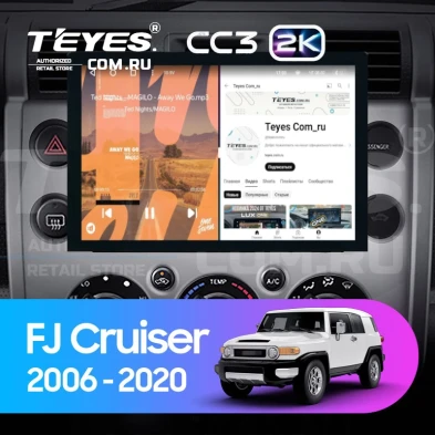 Штатная магнитола Teyes CC3 2K 360 6/128 Toyota FJ Cruiser J15 (2006-2020) F2 (13")