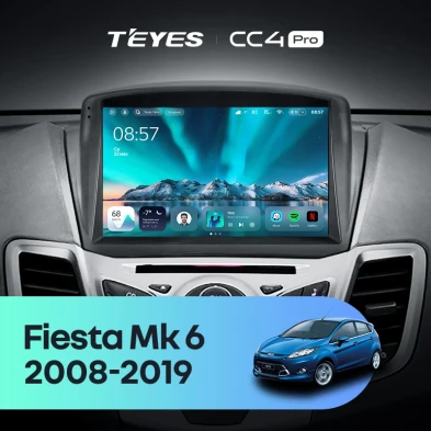 Штатная магнитола Teyes CC4 Pro 8/128 Ford Fiesta Mk 6 (2008-2019) F2 Тип-A
