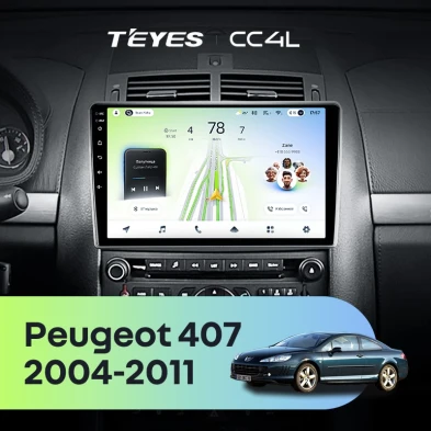 Штатная магнитола Teyes CC4L 6/64 Peugeot 407 (2004-2011) F1