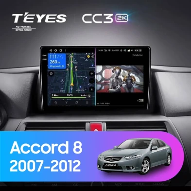 Штатная магнитола Teyes CC3 2K 4/64 Honda Accord 8 (USA) (2007-2012)