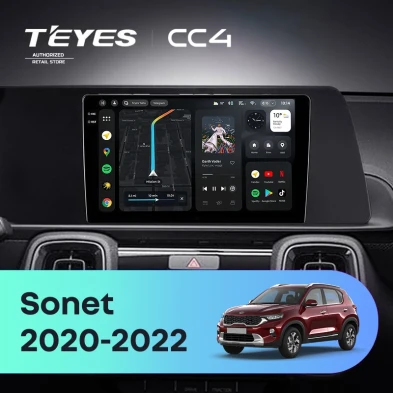 Штатная магнитола Teyes CC4 6/64 Kia Sonet (2020-2022)