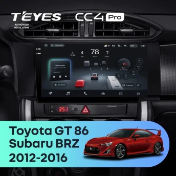 Штатная магнитола Teyes CC4 Pro 12/256 Subaru BRZ (2012-2016)