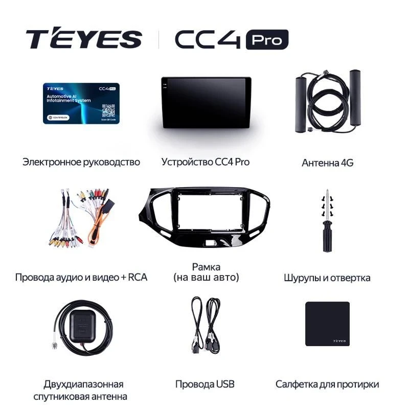 Штатная магнитола Teyes CC4 Pro 8/128 Volkswagen Golf 2017+
