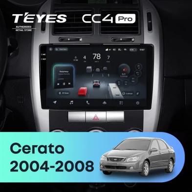 Штатная магнитола Teyes CC4 Pro 8/128 Kia Cerato (2004-2008) F2