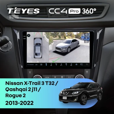 Штатная магнитола Teyes CC4 Pro 360 8/128 Nissan Qashqai 2 J11 (2013-2022) F3 Тип-C