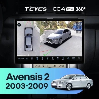 Штатная магнитола Teyes CC4 Pro 360 8/128 Toyota Avensis T250 (2003-2009) (13")