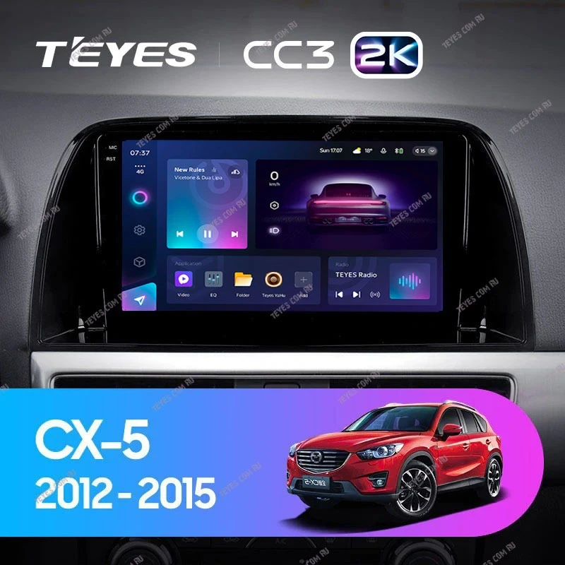Штатная магнитола Teyes CC3 2K 4/64 Mazda CX-5 (2012-2015) Тип-A