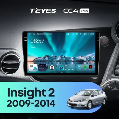Штатная магнитола Teyes CC4 Pro 12/256 Honda Insight 2 (2009-2014) Правый руль
